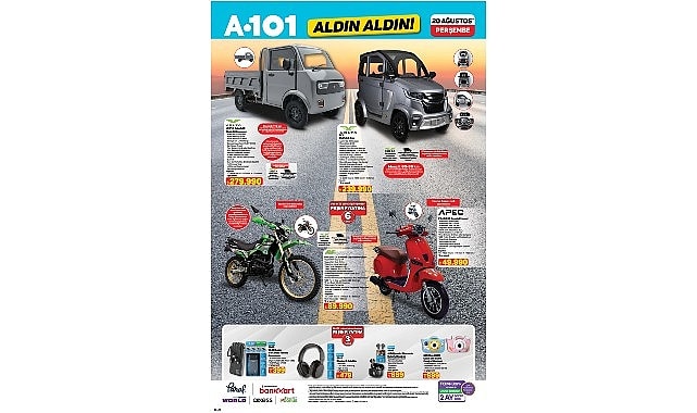 A101'den Elektrikli Kamyonet ve Teknoloji Fırsatları