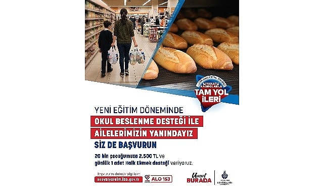 İBB Okul Beslenme Desteği Başvuruları Yeniden Başlıyor